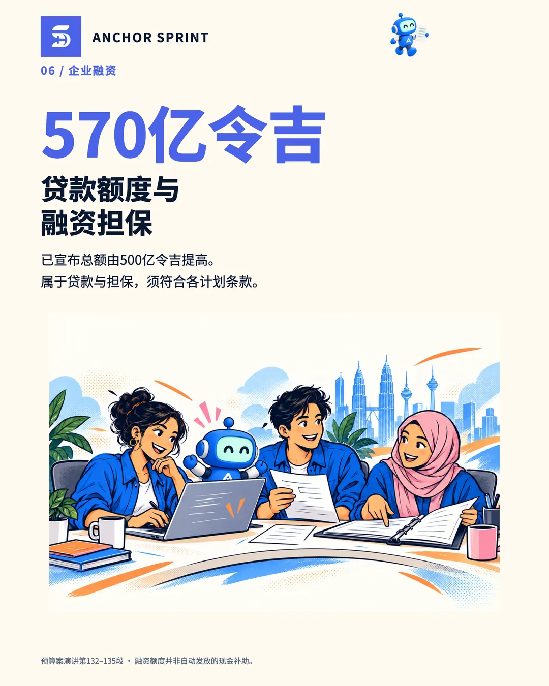 第7张：企业贷款额度与融资担保总额达570亿令吉，由500亿令吉提高